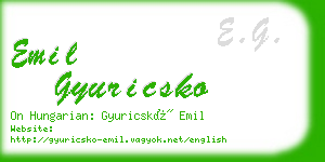 emil gyuricsko business card